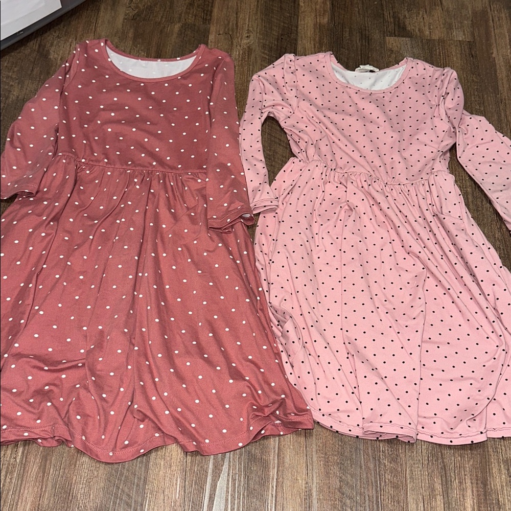 Lot of 2 Emma & Elsa Girl's Polka Dot dresses size 12